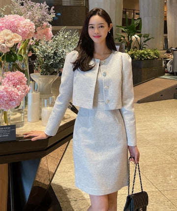 Leviel Puff Tweed Jacket